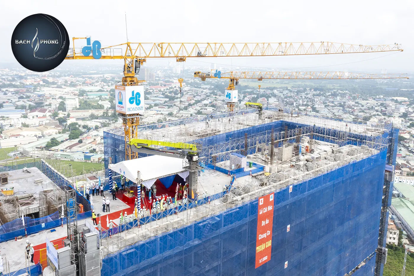 Dự án Legacy Central từ góc nhìn tổng thể sau khi hoàn thành phần cất nóc